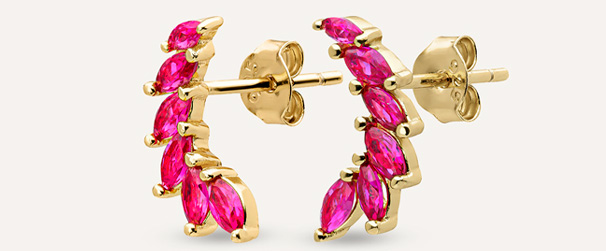 Pendientes Gala Rubí de Mezea by Brelery